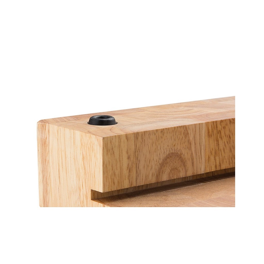 Continenta C4027 - Tábua de cortar de cozinha com tigela 48x32,5 cm de borracha de figueira