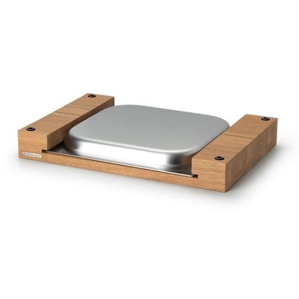 Continenta C4110 - Tábua de cortar de cozinha com taça de 39x27 cm de carvalho