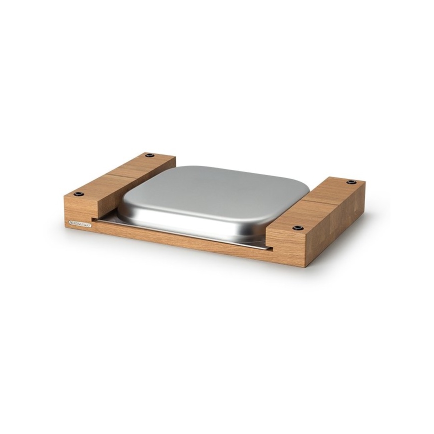 Continenta C4110 - Tábua de cortar de cozinha com taça de 39x27 cm de carvalho