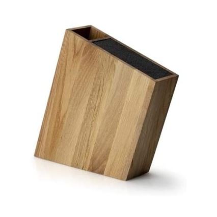 Continenta C4151 - Suporte para facas com inserção flexível e compartimento 31x8x24,5 cm carvalho