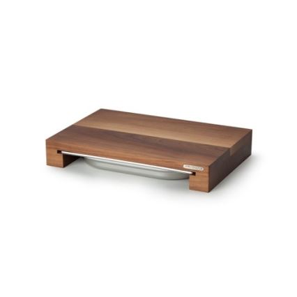 Continenta C4210 - Tábua de cortar de cozinha com tigela 39x27 cm de nogueira