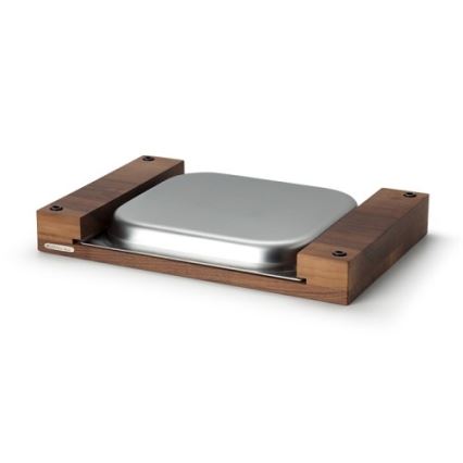 Continenta C4210 - Tábua de cortar de cozinha com tigela 39x27 cm de nogueira
