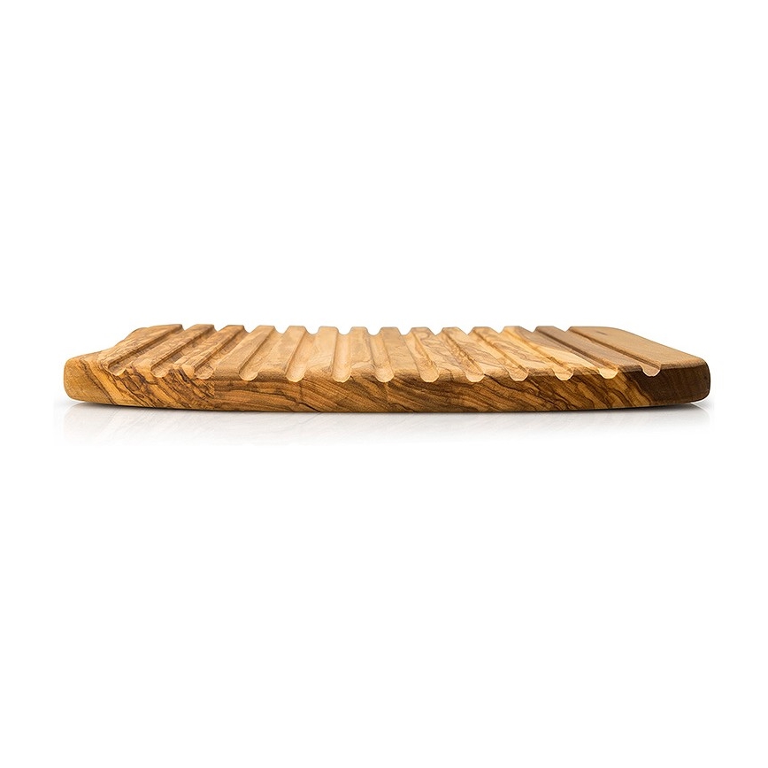 Continenta C4990 - Tábua de cortar pão de cozinha 37x25 cm madeira de oliveira