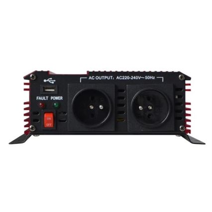 Conversor de voltagem 1000W/12/230V + USB
