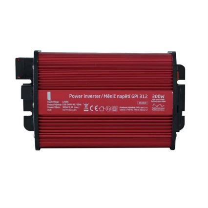 Conversor de voltagem 300W/12/230V + USB