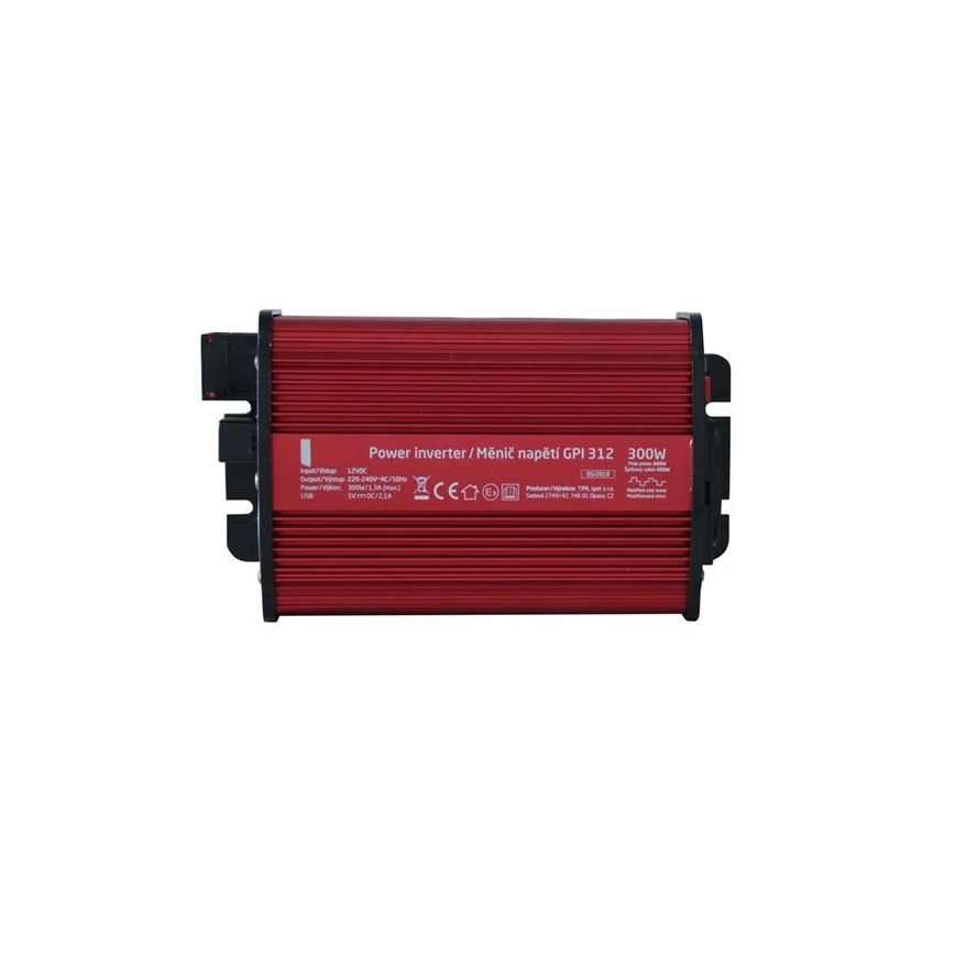 Conversor de voltagem 300W/12/230V + USB
