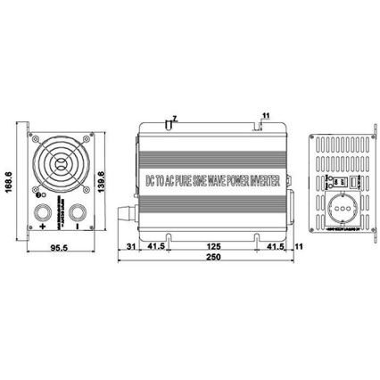 Conversor de voltagem 600W/24V/230V