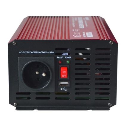 Conversor de voltagem CARSPA 1000W/12/230V + USB