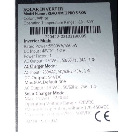 Conversor híbrido de voltagem 5500W/48V