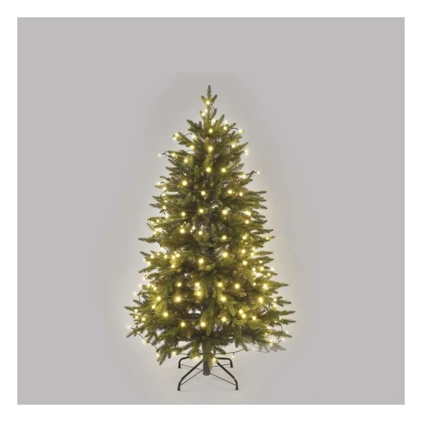 Cordão de luzes de Natal LED 300 LEDs, 230 V, 8 funções, 35 m, IP44, branco quente