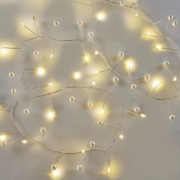 Cordão de luzes de Natal LED 40xLED/3xAA 1,5 m branco quente