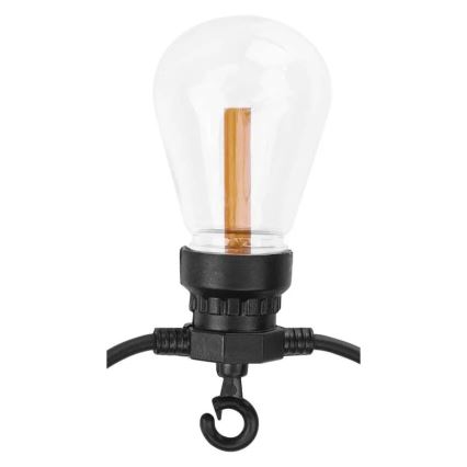 Cordão decorativo solar LED 10xLED/0,6W/1,2V 4,5m IP44 800 mAh
