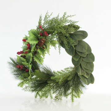 Coroa de natal diâmetro 64 cm