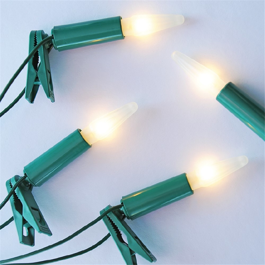 Corrente de Natal ASTERIA 16xE10 13,5m branco quente Fabricado na Europa