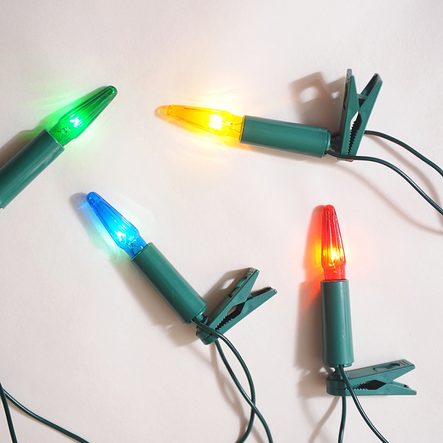 Corrente de Natal ASTERIA 16xE10 13,5m multicolor Fabricado na Europa