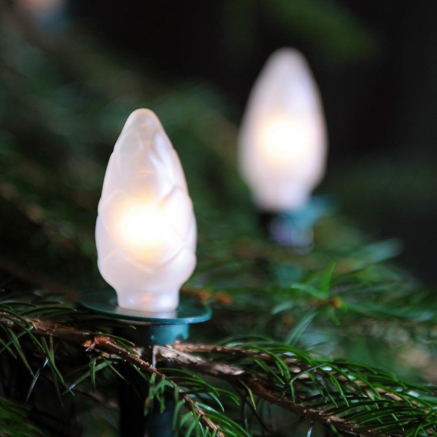 Corrente de Natal CONE 12xE10/10,7m branco Fabricado na Europa