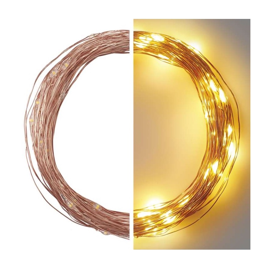 Corrente de Natal exterior LED 100xLED/15m IP44 branco quente