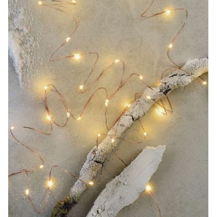 Corrente de Natal exterior LED 100xLED/15m IP44 branco quente