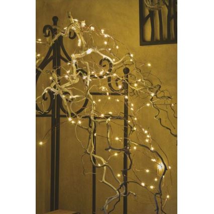 Corrente de Natal exterior LED 100xLED/15m IP44 branco quente