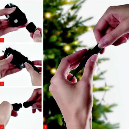 Corrente de Natal exterior LED 100xLED/15m IP44 multicolor