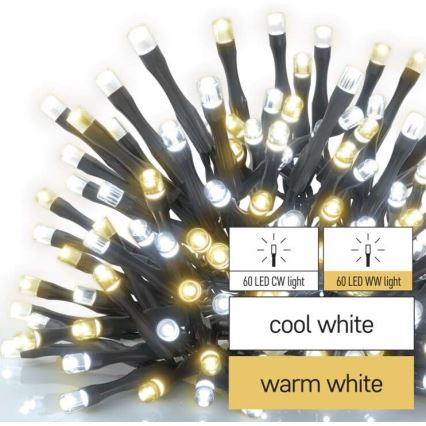 Corrente de Natal exterior LED 120xLED/17m IP44 branco quente/frio