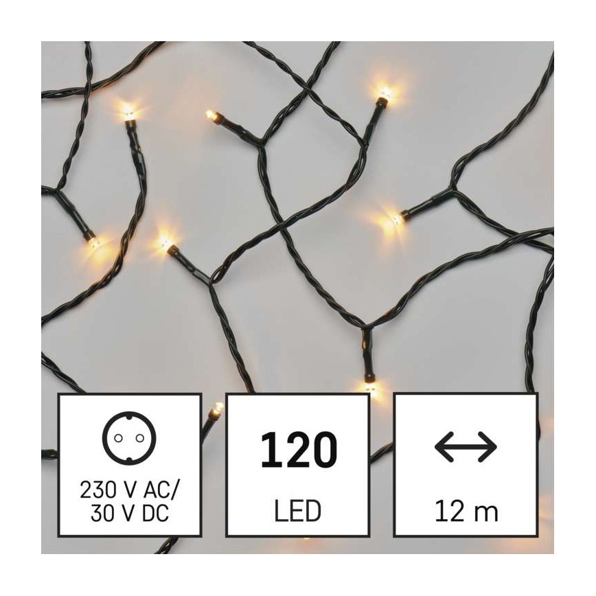 Corrente de Natal exterior LED 120xLED/17m IP44 vintage