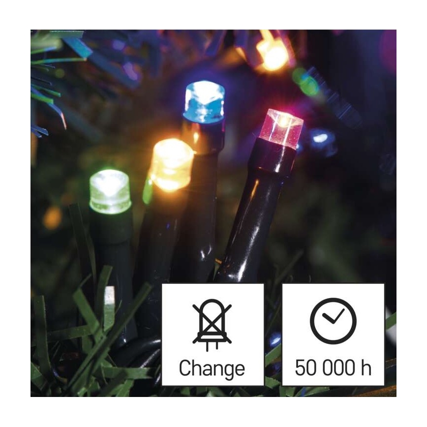 Corrente de Natal exterior LED 120xLED/8 modos 17m IP44 multicolor