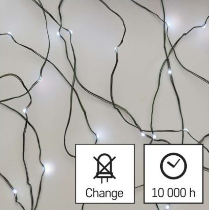 Corrente de Natal exterior LED 150xLED/20m IP44 branco frio