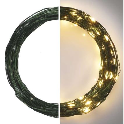 Corrente de Natal exterior LED 150xLED/20m IP44 branco quente