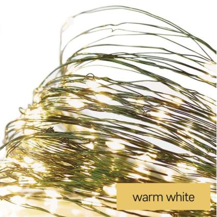 Corrente de Natal exterior LED 150xLED/20m IP44 branco quente