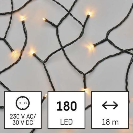 Corrente de Natal exterior LED 180xLED/23m IP44 vintage