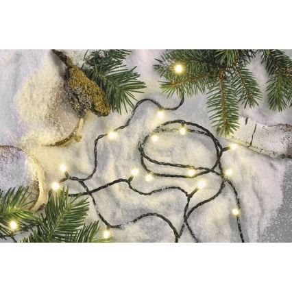 Corrente de Natal exterior LED 180xLED/8 modos 23m IP44 branco quente