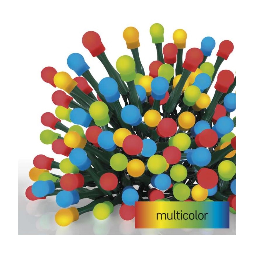 Corrente de Natal exterior LED 200xLED/8 modos 25m IP44 multicolor