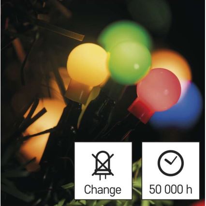 Corrente de Natal exterior LED 200xLED/8 modos 25m IP44 multicolor