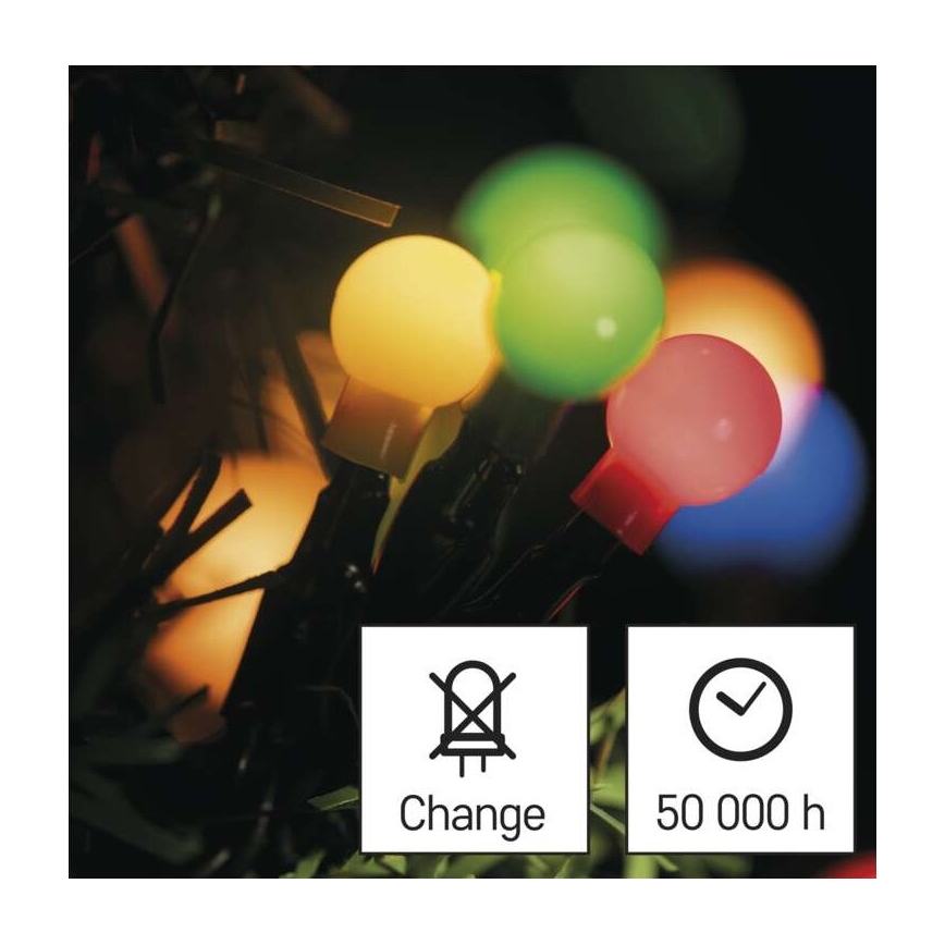 Corrente de Natal exterior LED 200xLED/8 modos 25m IP44 multicolor
