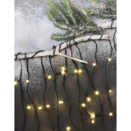 Corrente de Natal exterior LED 200xLED/8 modos 8,6m IP44 branco quente
