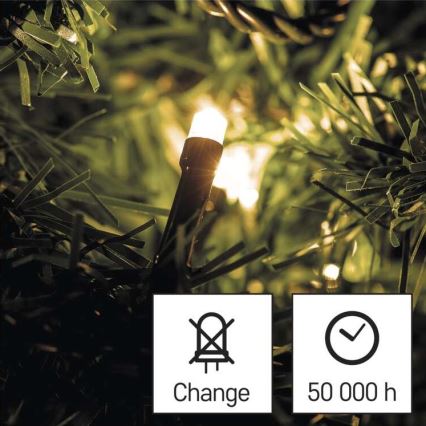 Corrente de Natal exterior LED 240xLED/8 modos 29m IP44 branco quente