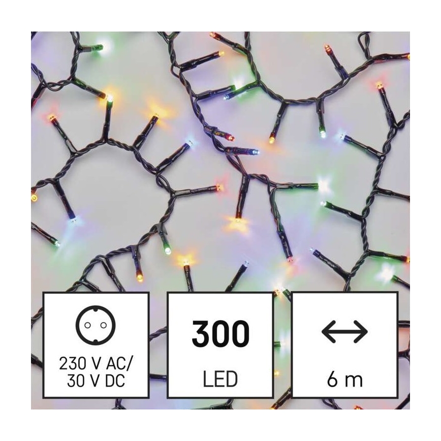 Corrente de Natal exterior LED 300xLED/11m IP44 multicolor