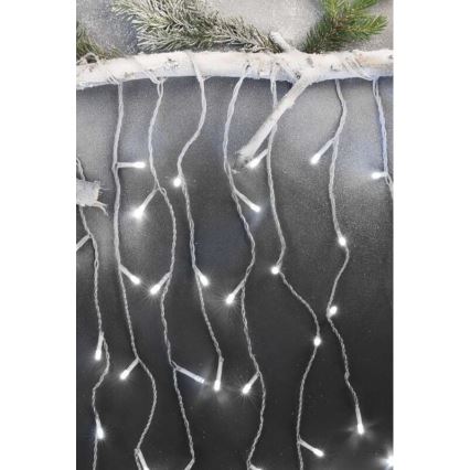 Corrente de Natal exterior LED 300xLED/8 modos 10m IP44 branco frio + controlo remoto