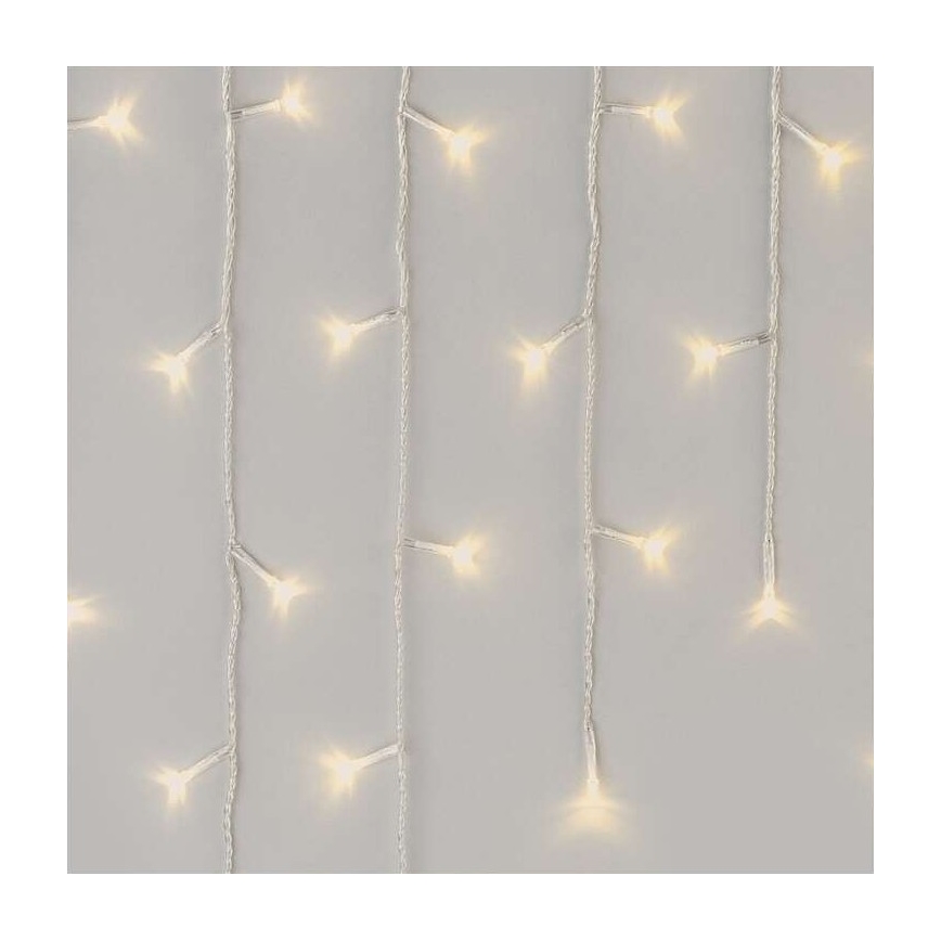 Corrente de Natal exterior LED 300xLED/8 modos 10m IP44 branco quente + controlo remoto