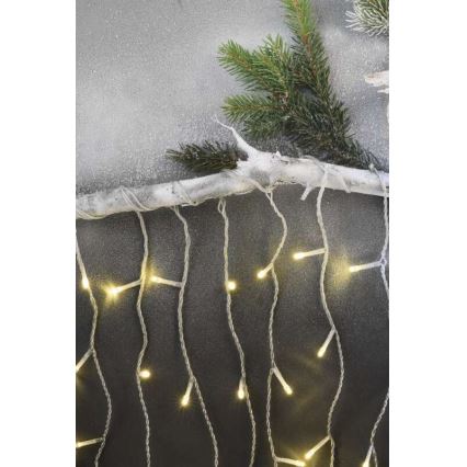 Corrente de Natal exterior LED 300xLED/8 modos 10m IP44 branco quente + controlo remoto