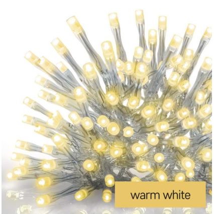 Corrente de Natal exterior LED 300xLED/8 modos 10m IP44 branco quente + controlo remoto