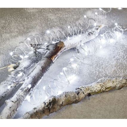 Corrente de Natal exterior LED 40xLED/9m IP44 branco frio
