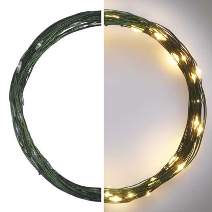 Corrente de Natal exterior LED 40xLED/9m IP44 branco quente