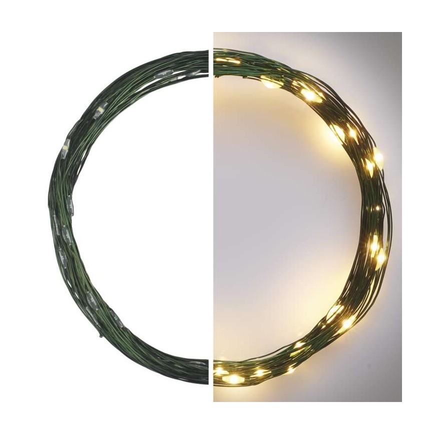 Corrente de Natal exterior LED 40xLED/9m IP44 branco quente