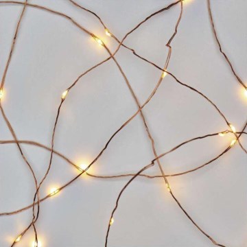 Corrente de Natal exterior LED 40xLED/9m IP44 branco quente