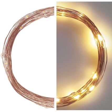 Corrente de Natal exterior LED 40xLED/9m IP44 branco quente