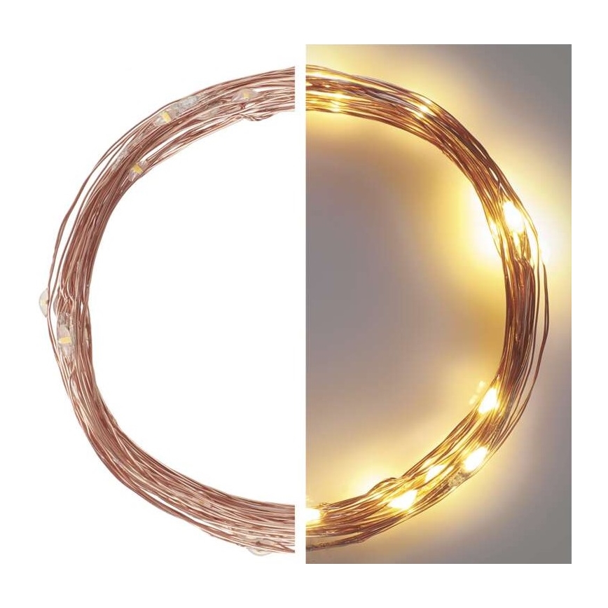 Corrente de Natal exterior LED 40xLED/9m IP44 branco quente