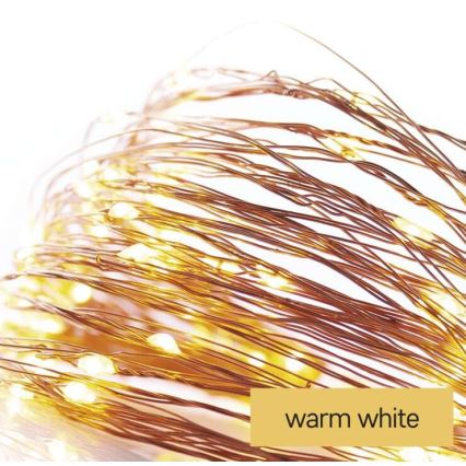 Corrente de Natal exterior LED 40xLED/9m IP44 branco quente