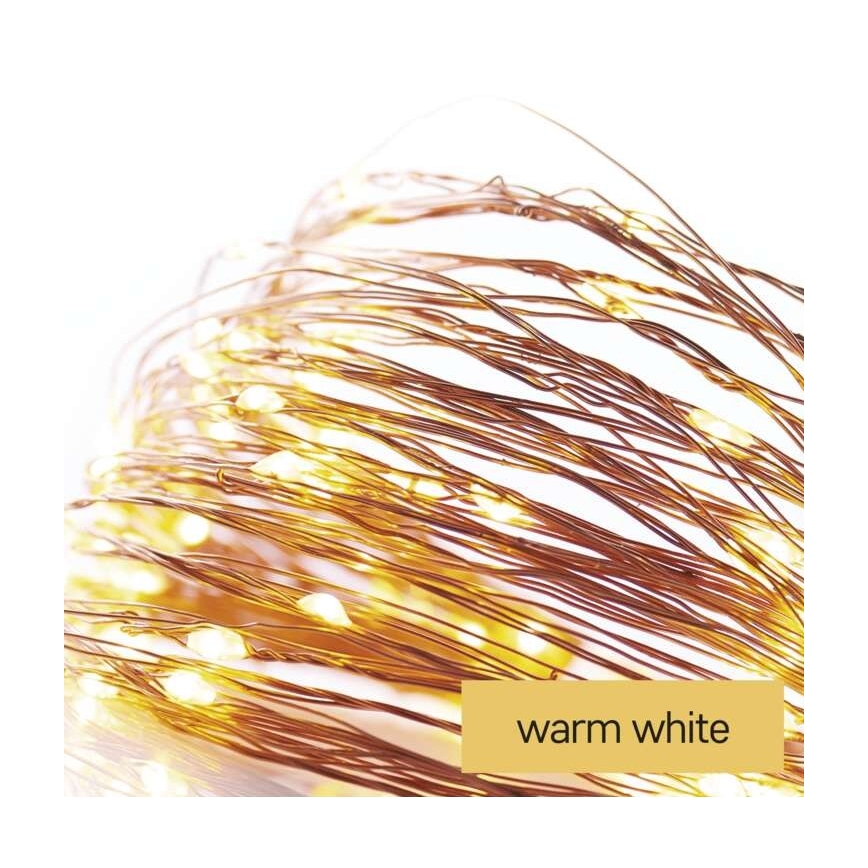 Corrente de Natal exterior LED 40xLED/9m IP44 branco quente